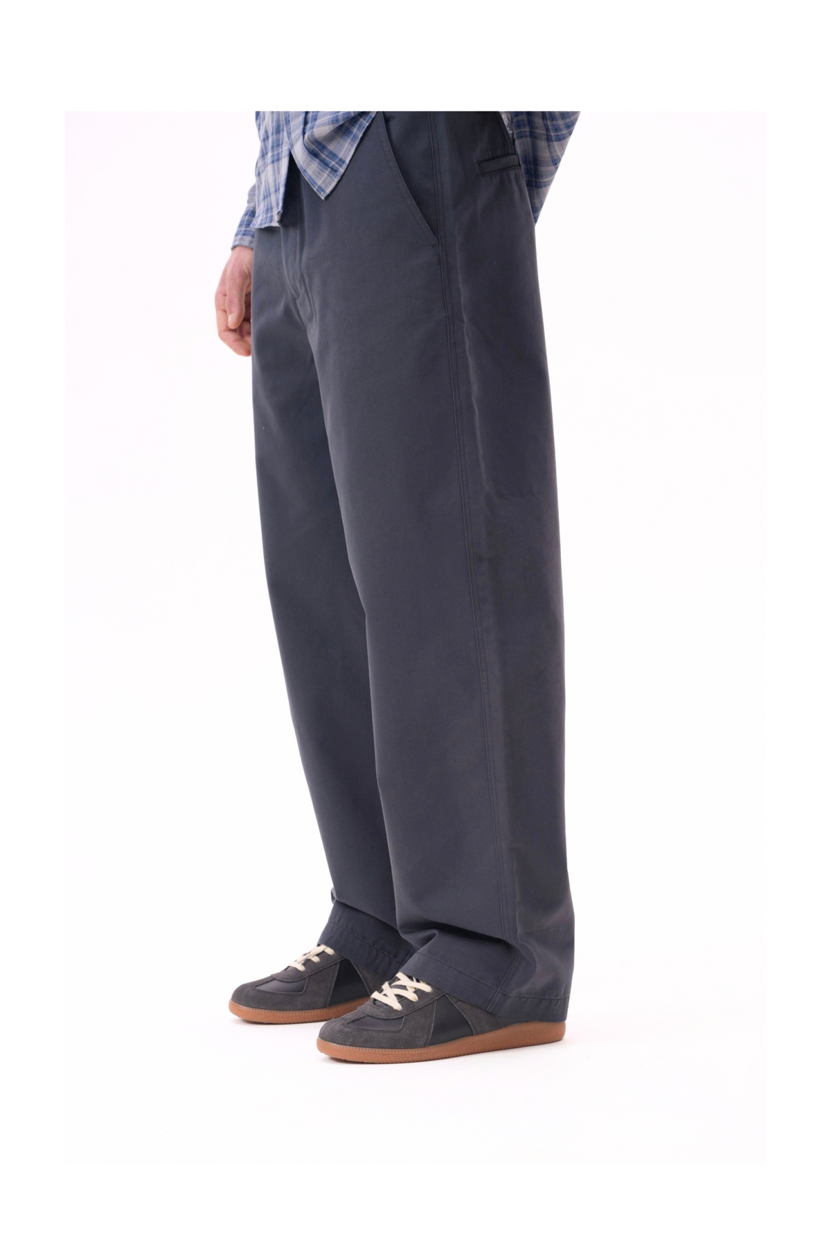 STRAIGHT-LEG COTTON TROUSERS