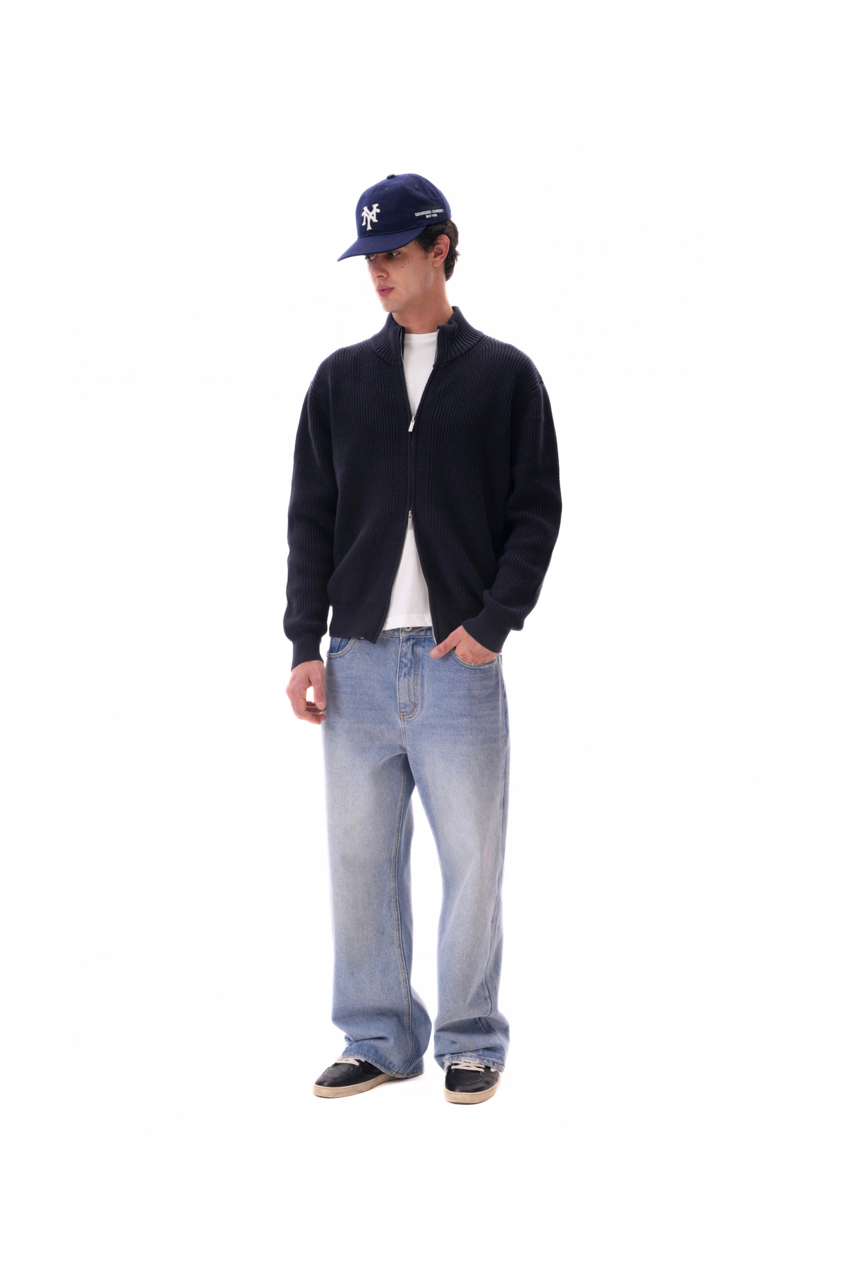 RIBBED KNIT CARDIGAN