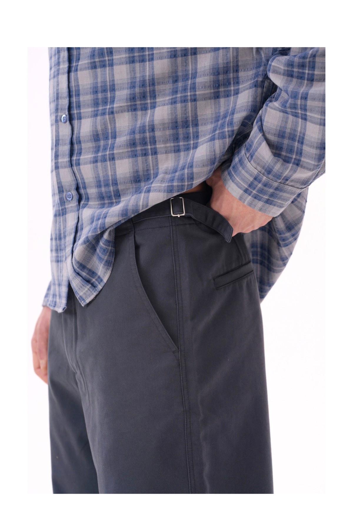 STRAIGHT-LEG COTTON TROUSERS