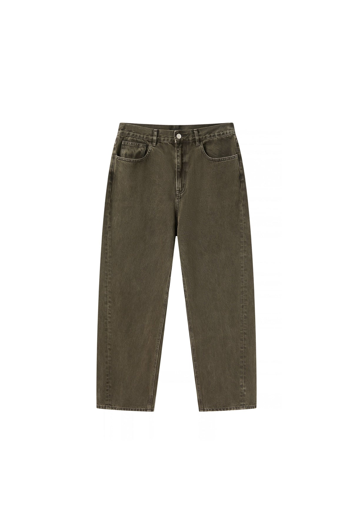 STRAIGHT-LEG GREEN JEANS
