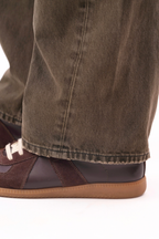 STRAIGHT-LEG GREEN JEANS