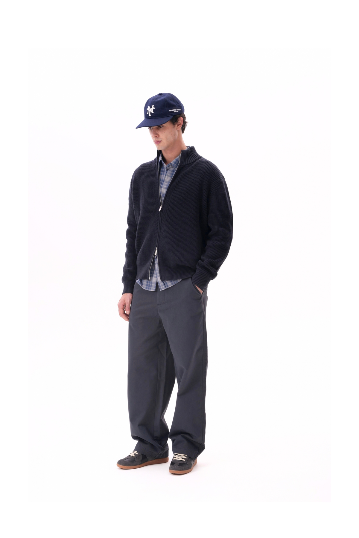 STRAIGHT-LEG COTTON TROUSERS