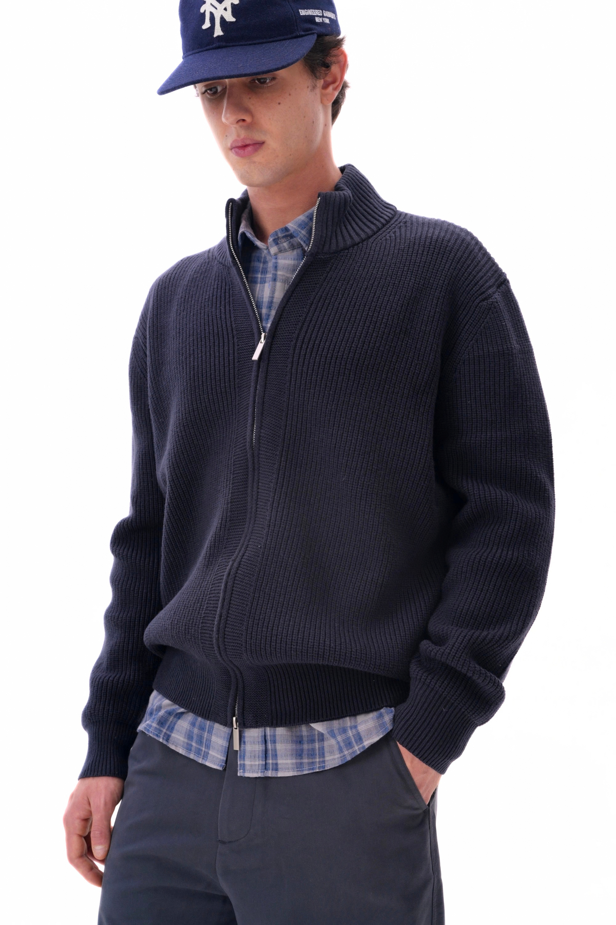 RIBBED KNIT CARDIGAN