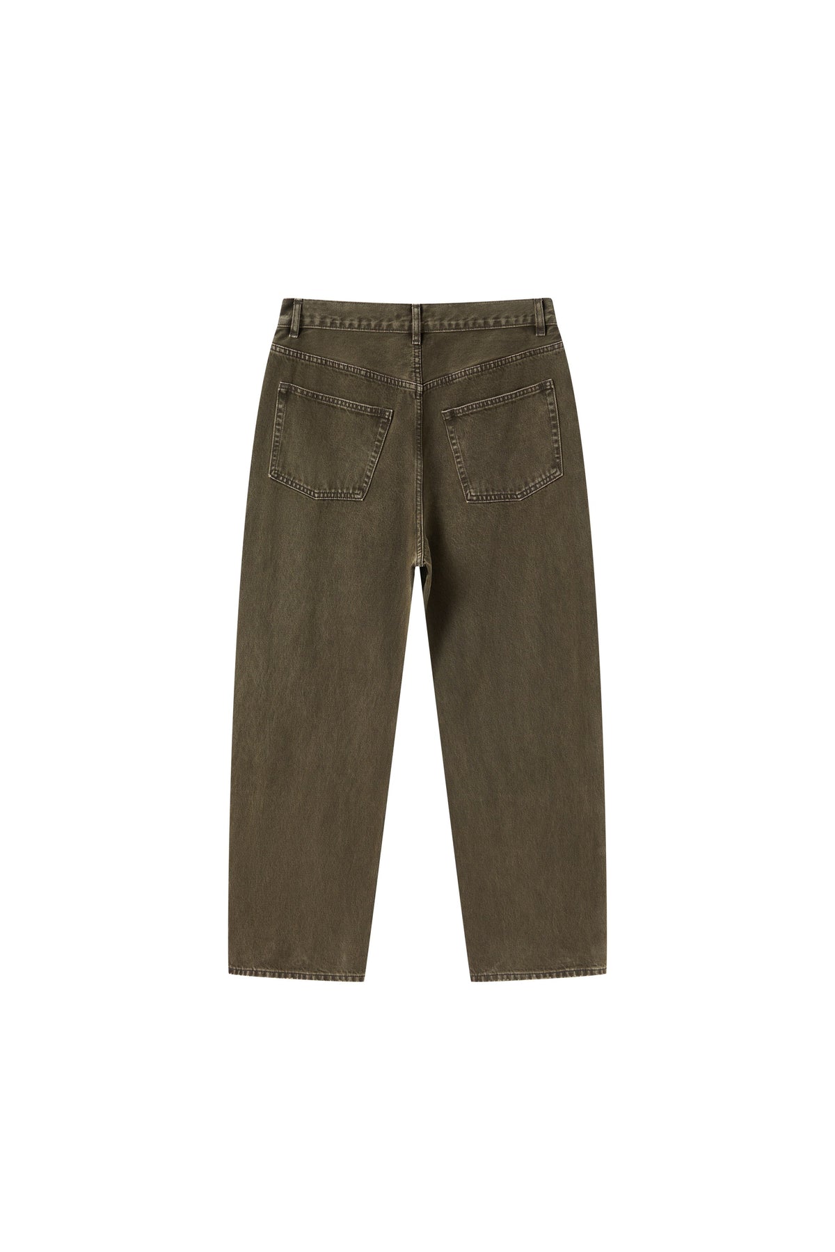 STRAIGHT-LEG GREEN JEANS